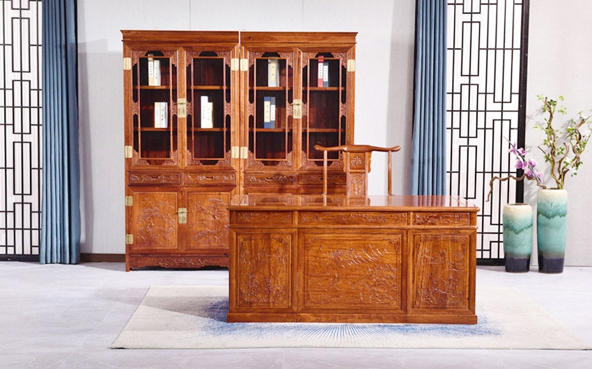 1.68米山水书桌书柜